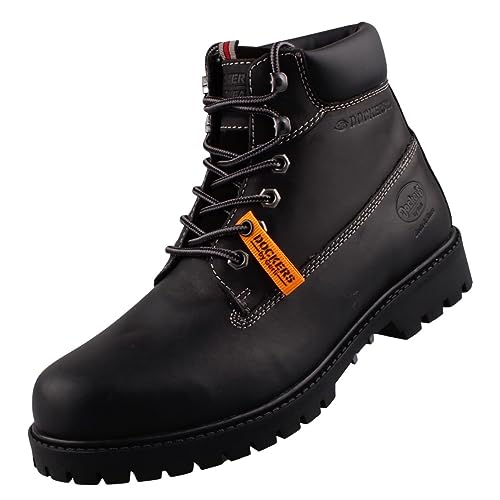 Dockers by Gerli Herren Combat Boots, Männer Stiefeletten,schnürstiefel,Stiefel,Bootee,Booties,halbstiefel,Kurzstiefel,schwarz,43 EU