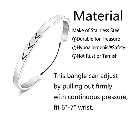 BNQL Down Syndrome Awareness Necklace Keychain Cuff Bracelet with Three Arrows 21 Necklaces Keychain Cuff Bracelet (cuff)2