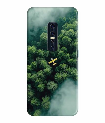 Image of Aeroplane Travel World Printed Hard Back Case Cover & Compatible for Vivo V17 Pro (Multicolor) - D1805