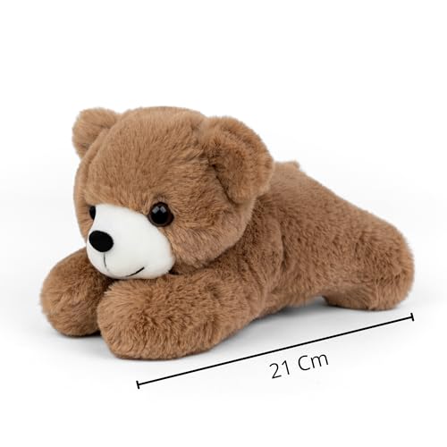 Image of Mirada Floppy Brown Bear Soft Toy - 21cm | Adorable Plush Stuffed Animal for Kids, Boys & Girls | Super Soft & Huggable Teddy Bear Room Decor Toy