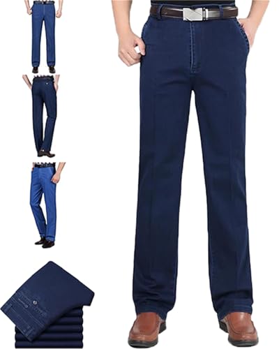 Lunifit Mens Jeans, JettJeans for Older Men, JettJeans3 - Men's Classic Straight Fit Stretch Jeans