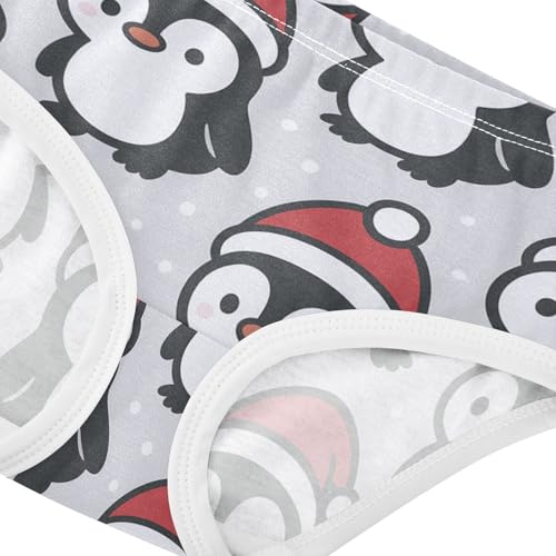 Penguin Seamless Pattern Soft Girls' Panties Organic Underwear for Toddler in Sizes 2T,3T, 4T, 5T, 6Y and 8Y4