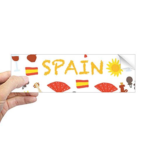 Pegatina para ventana rectangular España flamenco música comida vinilo decorativo para cristal