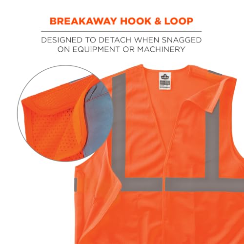 Image of Ergodyne GloWear ANSI High Visibility Orange Breakaway Reflective Safety Vest