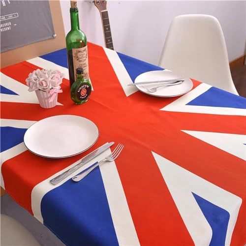 SHATCHI 137cm x 180cm Union Jack Plastic Deluxe Tablecover Tableware Party Supplies Disposables Britain Sporting Events Pub BBQ Royal Theme Table Decorations