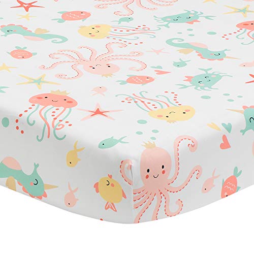 Image of Bedtime Originals Ocean Mist Fitted Crib Sheet, Multicolor