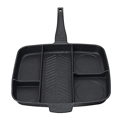 5 In 1 Multifunction Non-Stick Divided Grill Frying Pan Cooking Pan Induction Household Kitchen Tools Cookware Accessories