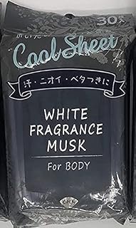 （まとめ）WHITE FRAGRANCE MUSK ホワイトフレグランスムスク ボディシート 30枚 4個セット