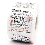 Thank You for SupportingThis Mama Owned Stickers,Thank You Cute Small Shop Business Stickers,Mama Theme Mail Envelopes Sticker