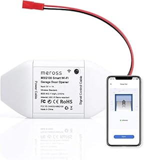 meross Smart Garage Door Opener Remote, APP Control, Compatible with Alexa, Google Assistant and SmartThings, Multiple Notification Modes, No Hub Needed