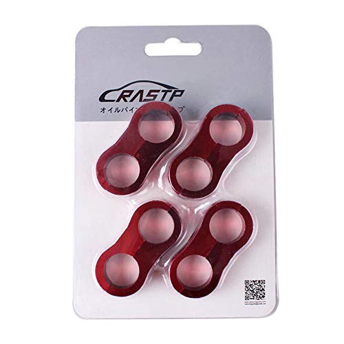 10AN Aluminum Hose Separator Clamp - Fuel, Oil, Brake, Water & Gas Line Adapter, Red, 4pcs by RASTP - Image 6