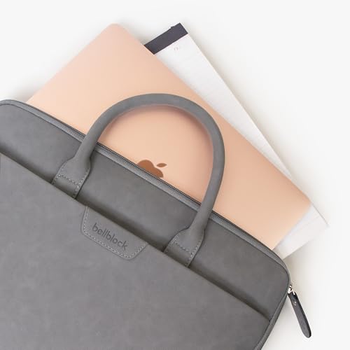 Image of Bellblock Sleek Messenger Laptop Bags For Men /Women Office Use | Travel Friendly With Luggage Strap | Office Bag For Man /Woman | Cotton Canvas | Olive Green (Upto 14 Inch)