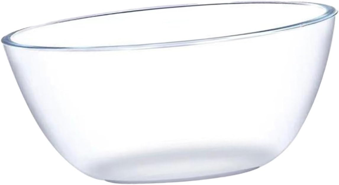 Baking Flour Bowl Glass Mixing Bowl for Beating Salad Preparation and Serving Versatile Capacity for Home Restaurant and Bar Use