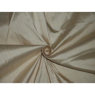 Pure Soie Dupioni Tissu Doré clair Crème X Couleur or DUP 160 au mètre