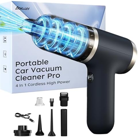 aokway car Vacuum Portable Cordless High Power,Blow & Suction 4 in 1, Up to 30 Mins Runtime, Cordless Vacuum Cleaner for Home, Pet, Car, Office (Black) Cover