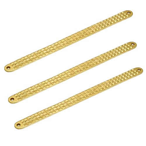 Image of Brass 108 Pyramid Strip |Size- 10.5Inch |Weight of 1 Pyramid Strip- 132gm Approx |Vastu Remedy Tool | Strip with Pyramid Design for Correcting Corner | Home & Spritual Decor | Pack of 3
