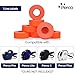 Perco 1 Line Fluorescent Red Labels - 8 Rolls, 1 Sleeve, 8,000 Blank Price and Date Gun Labels for Perco 1 Line Price and Date Guns - Made in USA