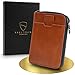 Produktbild Vaultskin Notting Hill schlanke Brieftasche mit Reißverschluss und RFID Schutz. Geldbörse für Kreditkarten Bargeld Münzen (Cognac)