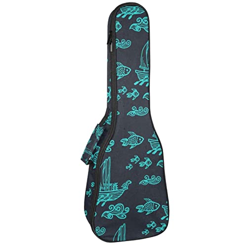 Sac ukulélé ténor contre la pluie housse antichoc motif marin