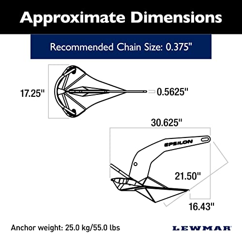 Image of Lewmar Stainless Steel Epsilon Anchor for Power and Sailboats