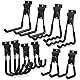 3-H Slatwall Zubehör, Slatwall Hooks & Hangers Multi Sizes, Slat Wall Heavy Duty Hanging Hooks Garage, Proslat Slatwall Accessories, Garage Storage, 10 Pack