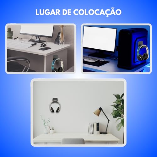 Suporte Headset Fone Headphone Universal de Parede Levitar Gamer Stephan