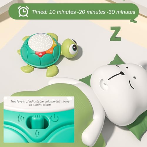 Jouet musical bébé avec projecteur turtle pour éveil sensoriel des petits - 6