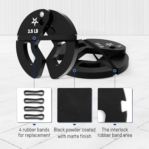 Image of Yes4All Fractional Weight Plates Set, Available In Steel And Rubber, Set of 2 /4 /6 Plates in 1.25LB, 2.5LB, or 5LB Sizes, Micro Change Plates for Dumbbell and Olympic Barbell Weightlifting