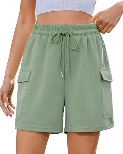 luvamia Sweat Shorts for Women High Wasited Baggy Cargo Pull On
