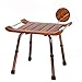 HJHY@ Tabouret de Douche Hauteur réglable avec Bras Tabouret de Bain Siège de Douche en Bois De Teck Douche Spa Chaise De Douche avec Pieds Antidérapants pour Personnes âgées