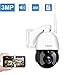 Produktbild Jennov 3MP PTZ Überwachungskamera 30x Fach Digitaler Zoom 2304P WLAN IP Kamera 355° schwenkbar 100° neigbar Zweiwege-Audio 100m IR Nachtsicht IP66 wasserdicht APP Fernzugriff 32GB TF-Karte