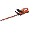 BLACK+DECKER 20V MAX Cordless Hedge Trimmer, 22-Inch (LHT2220) & 20V MAX* POWERCONNECT 10 in. 2in1 Cordless String Trimmer/Edger + Sweeper Combo Kit (LCC222)