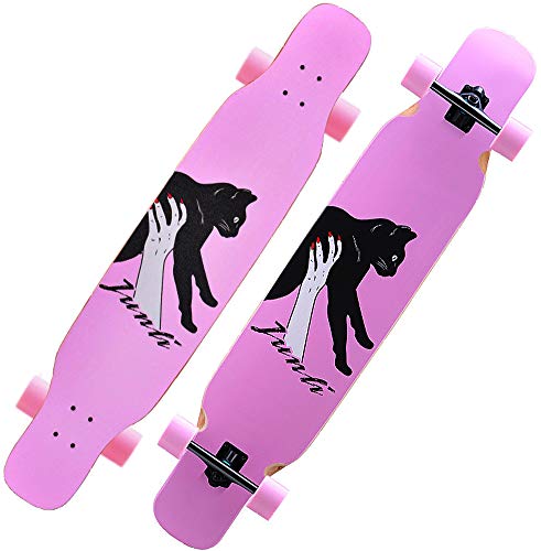 MQLOON Longboard Skateboards Skateboard de Danse Skateboard Complet Cruiser Dancing Longboard Bois d'érable Freeride pour Les Jeunes Adultes Enfants débutants Adultes garçons Filles Cover