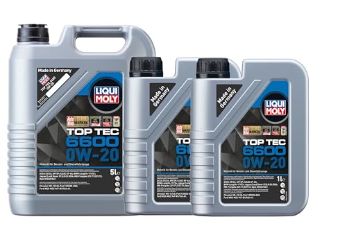WOL 0W20 Top Tec 6600 Synthetic Technology 21411 Engine Oil ACEA C5 Car Oil (7L)