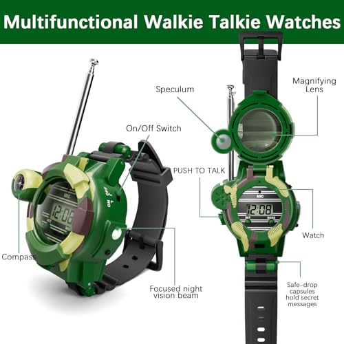 image for sportsvoutdoors Walkie Talkies Watch, Spy Watch Army Toys for Kids Age