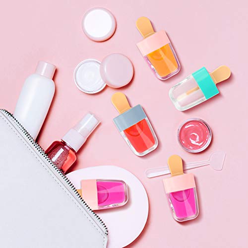 Ronrons 15 Pack Pink Ice-Cream Shaped Empty Lip Gloss Tube Lip Balm Container Diy Cosmetic Sample Bottle #TOP7