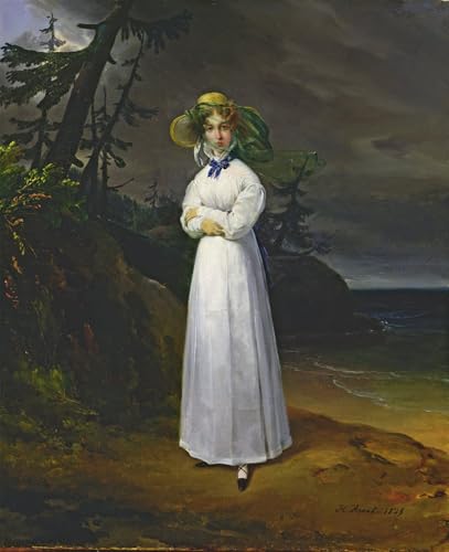 Art posters Horace Vernet jeune fille paysage romantique tableau de maître 60x90cm