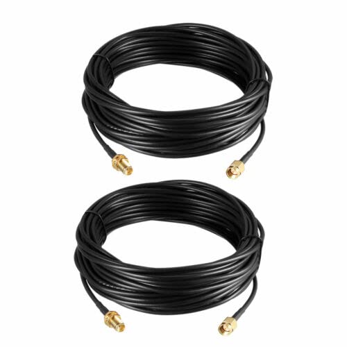 SMA Extension Cable SMA Male to SMA Female Antenna Coax Cable RG174 33 ft 2pcs