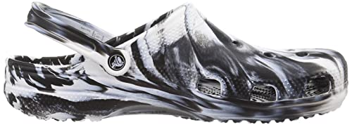 Image of crocs Unisex Adult Classic Marbled Clog White /Black (206867-103)