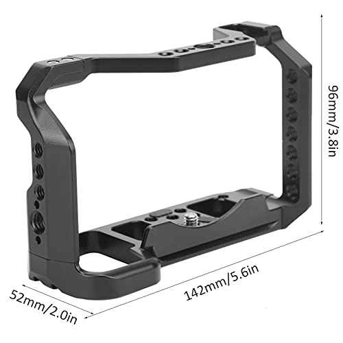 Image of Aluminum Alloy Camera Video Protective Cage Rig Photography Accessory Holder Support Frame with Cold Shoe Mount Threaded Hole Equipment Attachment for Sony A7C System