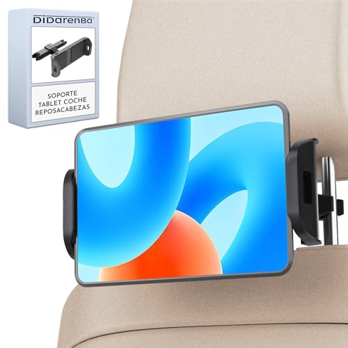 Didarenba Soporte Tablet Coche reposacabezas Ajustable rotacion 360º instalacion facil sin Herramientas Compatible con Tablets de 7