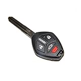 Replacement 4 Buttons Uncut Left Groove Blade Remote Blank Fob Key Case Shell for 2006 2007 2008 Mitsubishi Galant Lancer Endeavor(No Chip inside))