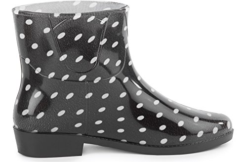 Ladeheid Kurze Gummistiefel Damen Elegant Regenstiefel Damen mit Muster LAZT201802 (Muster-4, 41 EU)