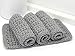 Set of 4 Handmade Grey 4 inch x 7 inch Rectangular Crochet Cotton Dishcloths, Gray Dishrags