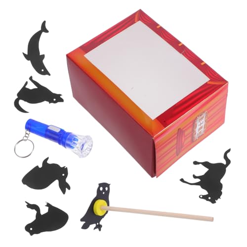 HOMOBABE Marionetas De Sombras Chinas DIY para Niño Niña Interactivo De Teatro De Títeres con Escenario Kit Educativo para Fomentar Creatividad y Narración De Cuentos