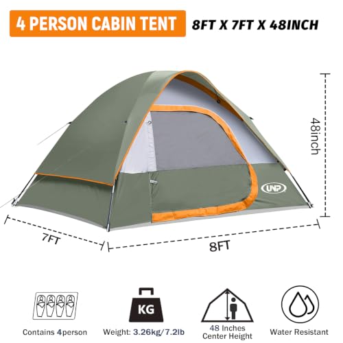 Image of Camping Tent 2-4 Person Dome Tents