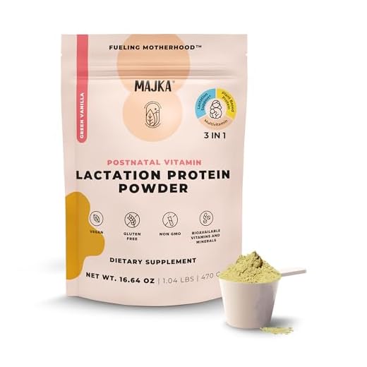 Majka | Breastfeeding Protein Powder | Complete Postnatal Vitamin | Lactation Supplement to Promote Healthy Breast Milk Supply | Gluten Free and Vegan (Green Vanilla)