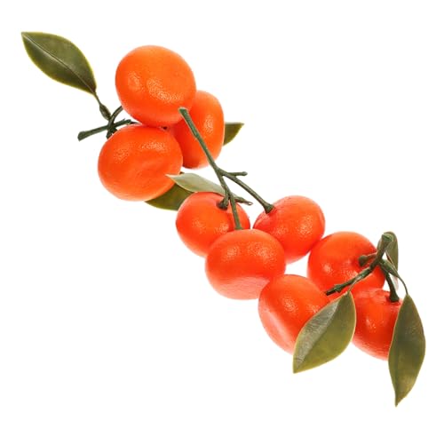DECOMELODY 3 Piezas Simulación Naranjas Artificiales Pequeñas con Decoración Realista para Hogar Supermercado y Fotografía Resistente y Fácil de Limpiar