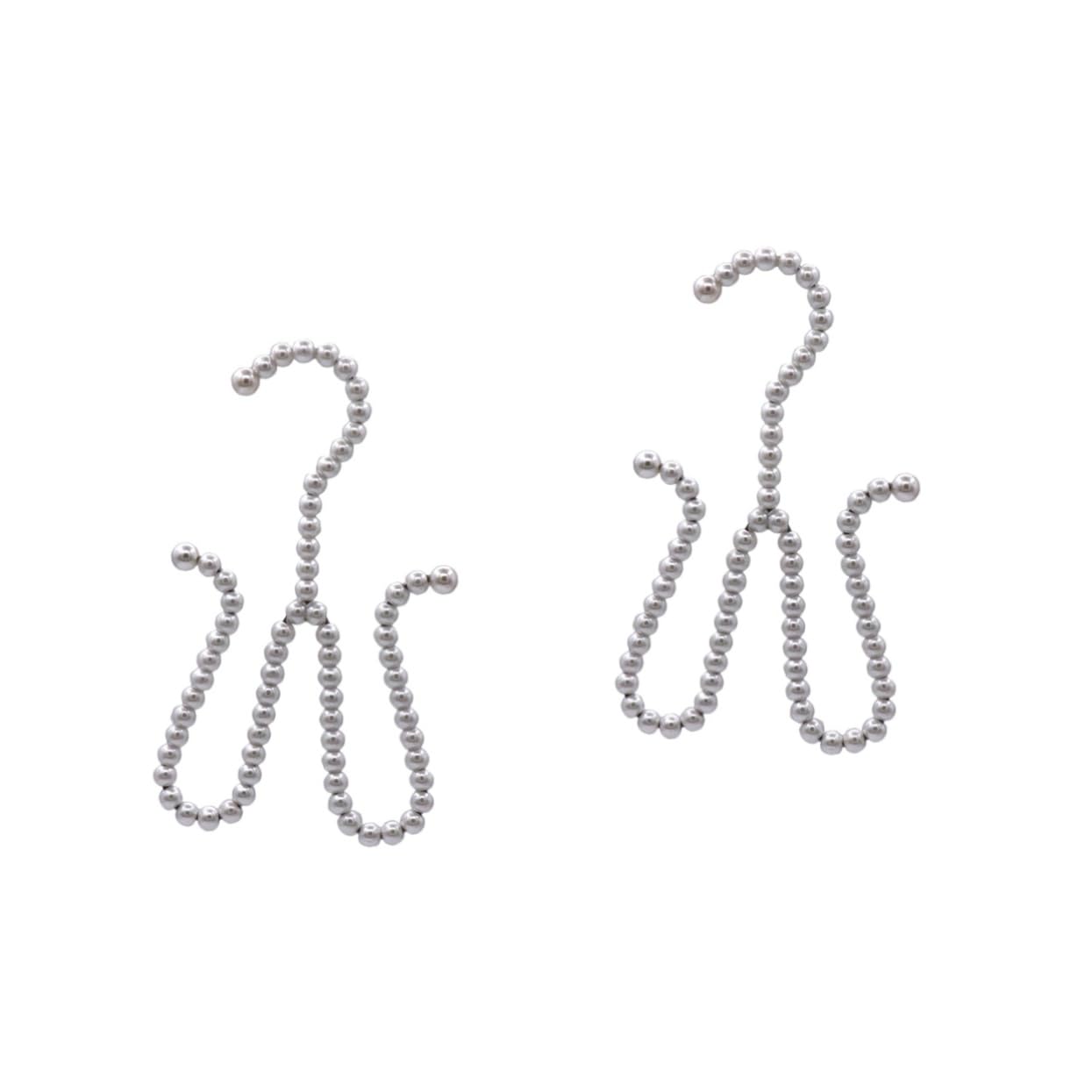 Ciieeo 2pcs Shoe Organizing Hanger with Dual Hooks Faux Pearl Beaded Design for Shoes Drying Portable and Lightweight for Home Hotel Travel Compatible with Sneakers Slippers Sandals