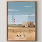 MJ-GRAPHICS® Poster Sylt Kunstdruck Küste Wandbild 